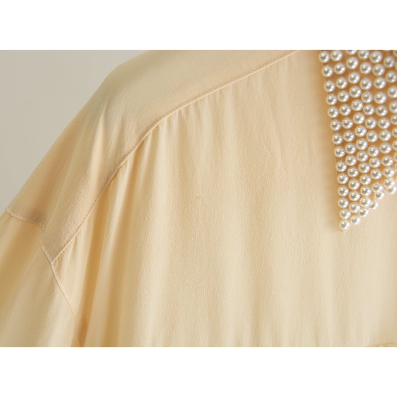 【Laurel ESCADA】100% Silk Oversized Bijou Blouse（ローレルエスカーダ オーバーサイズ シルクビジューブラウス）