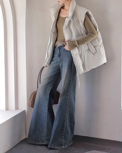 Round neck rib hem Knit T20273