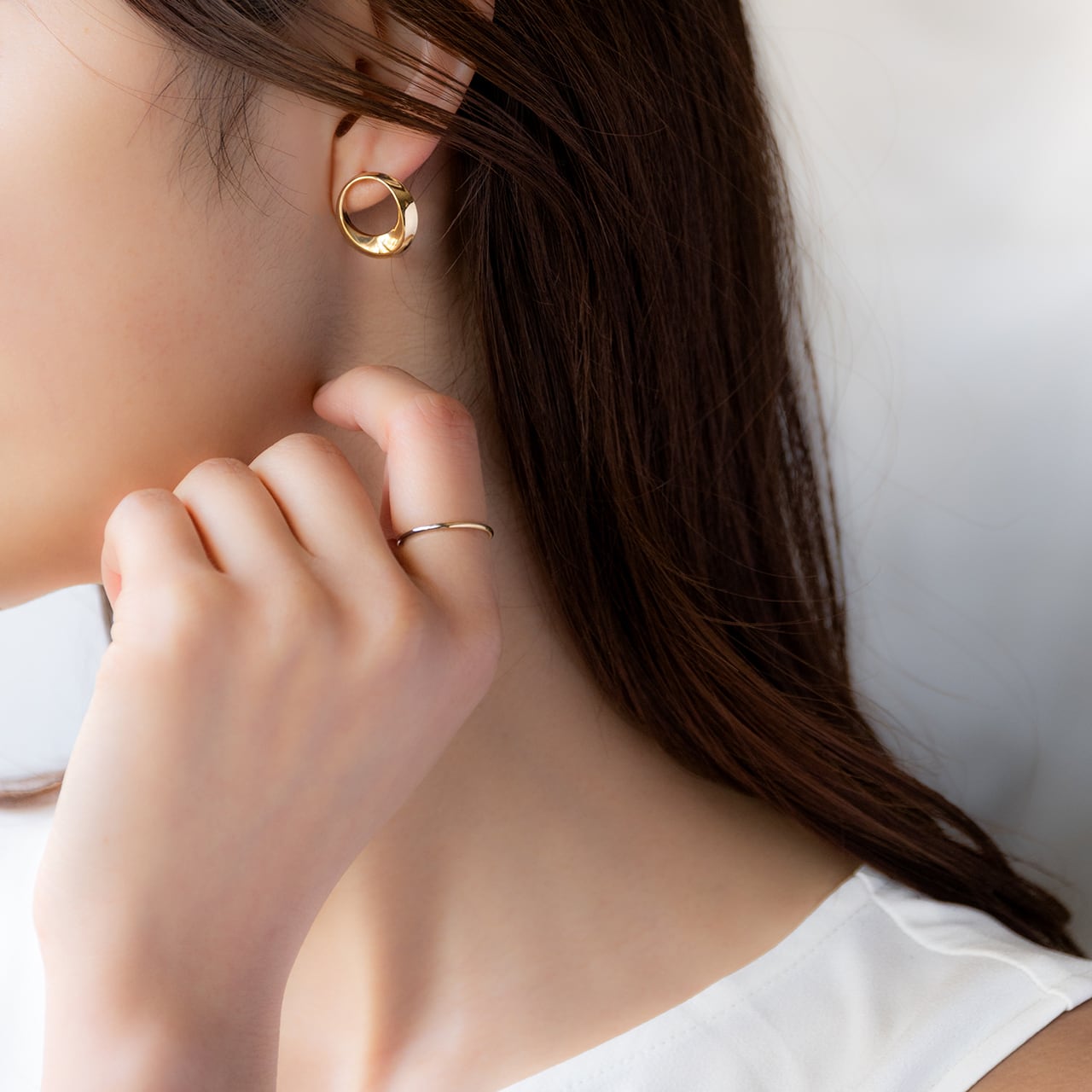 K18イエローゴールド 直径18mm スタッドピアス【MKY0020P1】 | MONICE