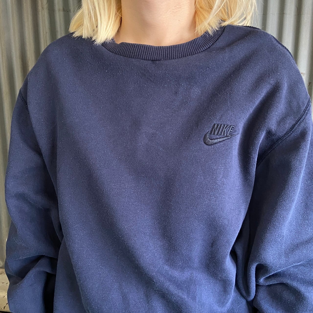 NIKE ナイキ ワンポイントロゴ刺繍 スウェット メンズXL相当 古着 