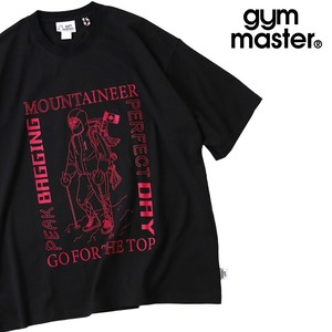 7.4oz MOUNTAINEER ビッグTシャツ PEAK BAGGING 発泡プリント オーバーサイズ ドロップショルダー 綿100% ユニセックス G721793 ブラック