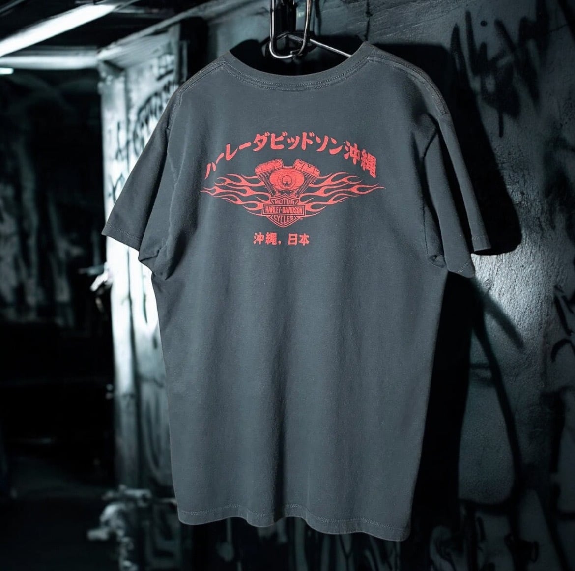 Mexico製 HARLEY-DAVIDSON 沖縄 T-shirt ハーレーダビッドソン沖縄 T