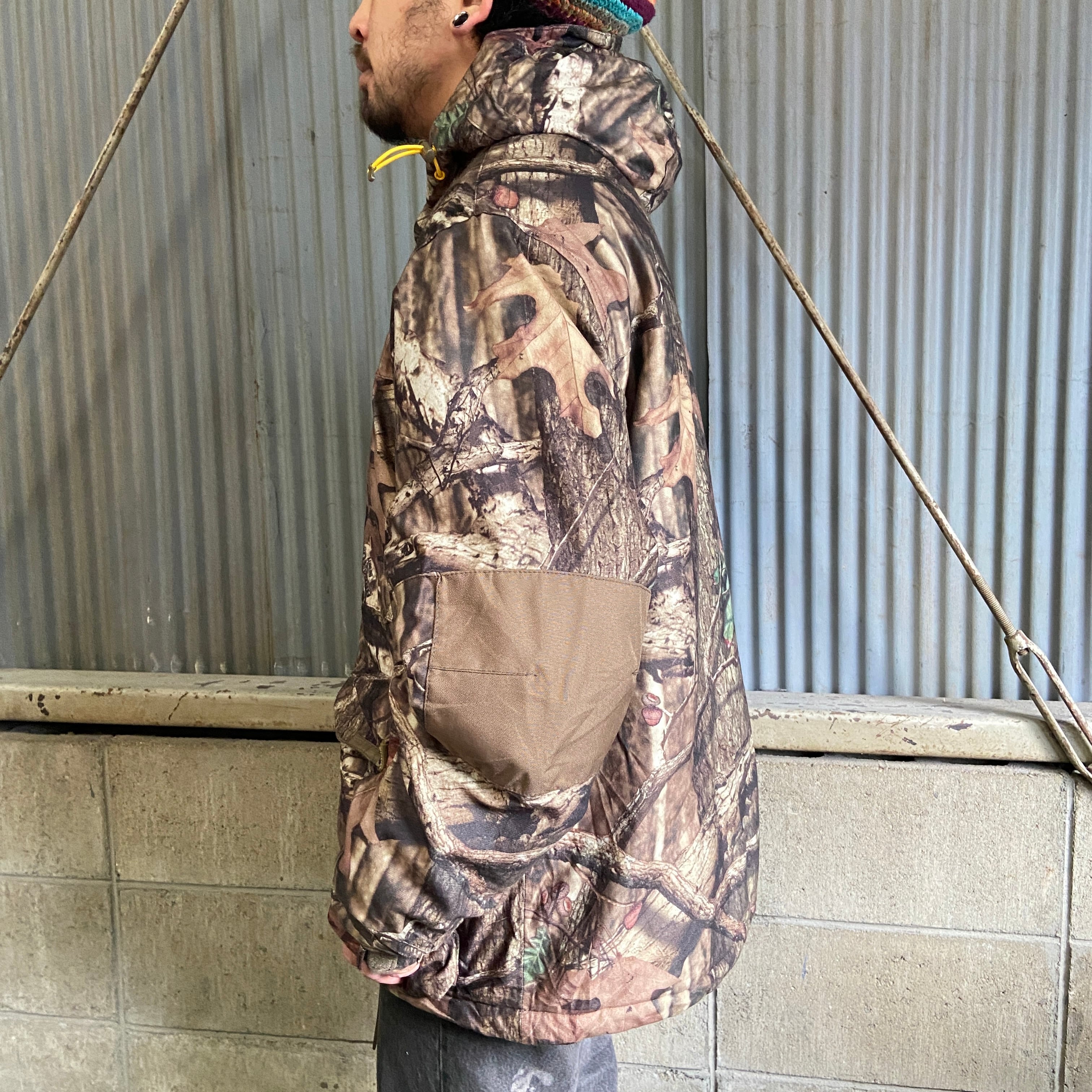 MOSSY OAK APPAREL リアルツリーカモ 中綿 ブルゾン パーカー メンズL 古着 迷彩柄 総柄 フーディー ブルゾン  【ワークジャケット】 | cave 古着屋【公式】古着通販サイト