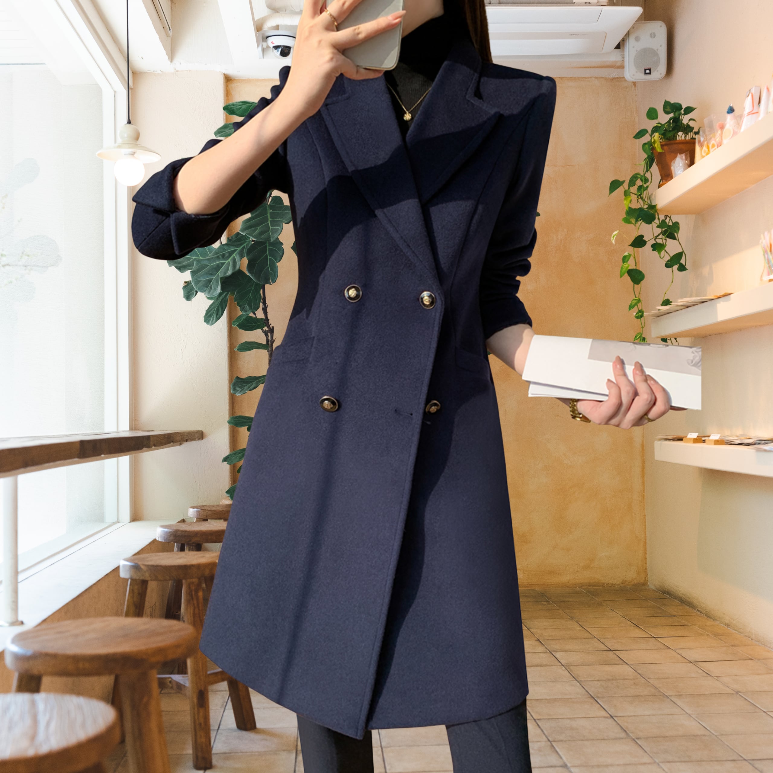 シルエットグレースロングコート(2color) A1140