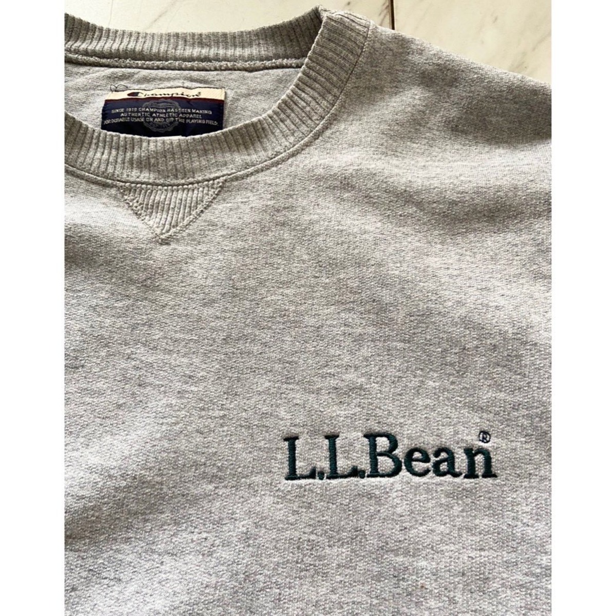 90s 〜 00s champion × L.L.Bean double name gray sweat shirt | protocol