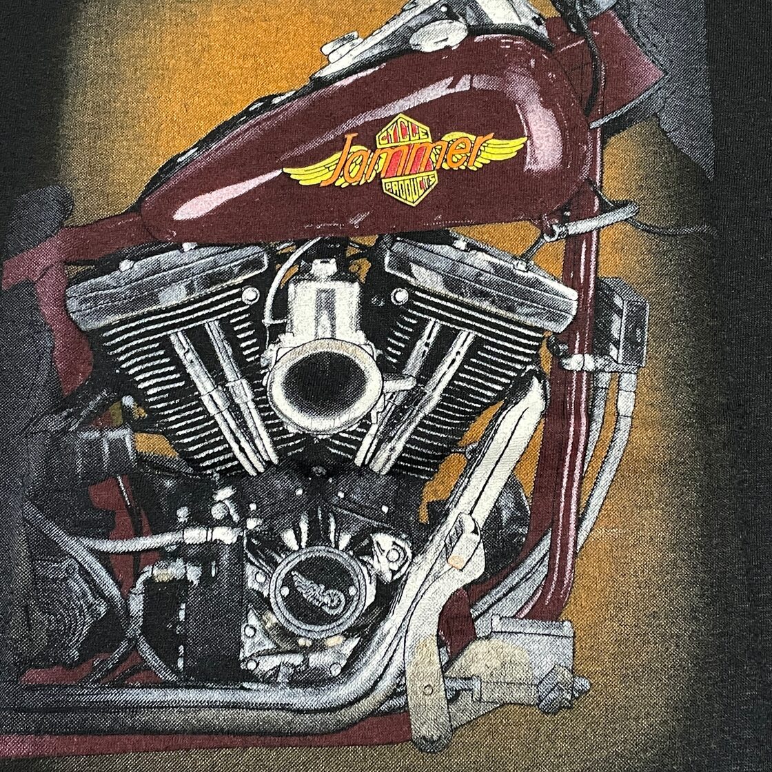 80s Jammer CYCLE Harley-Davidson T-Shirts(黒)ヴィンテージ ジャマー 