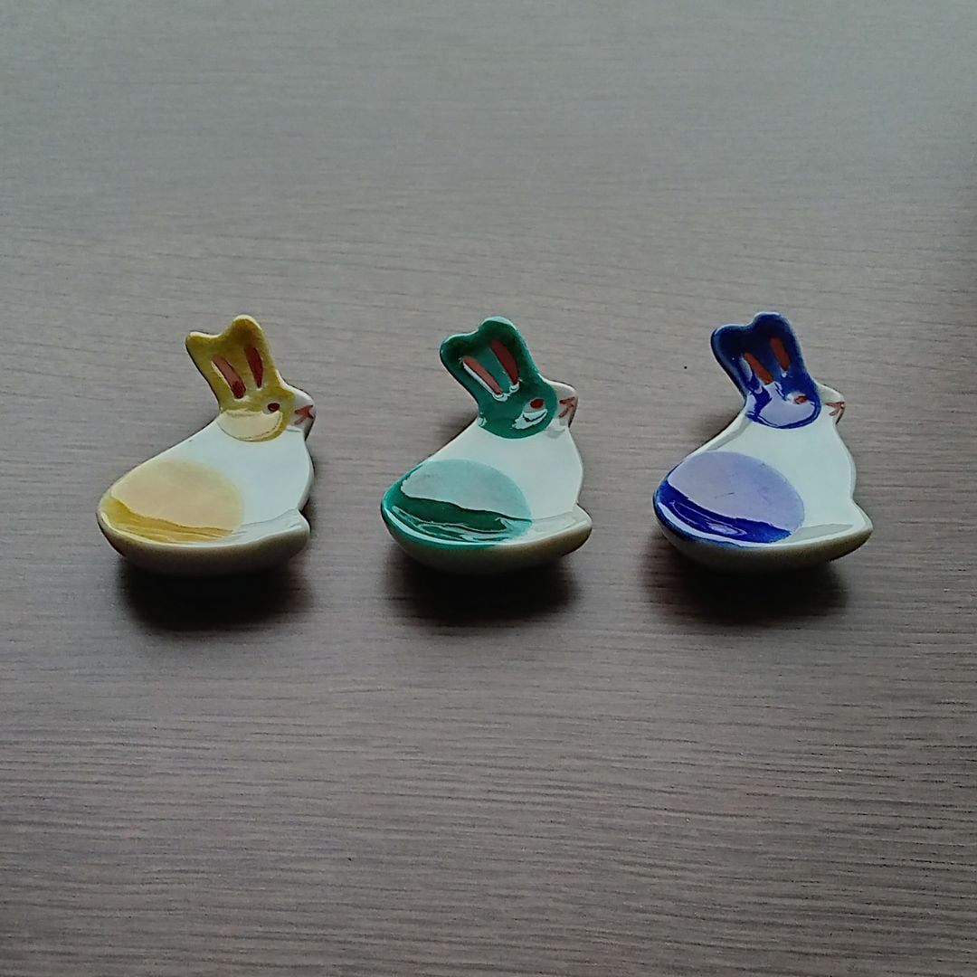 箸置き うさぎ 赤地陶房/赤地径