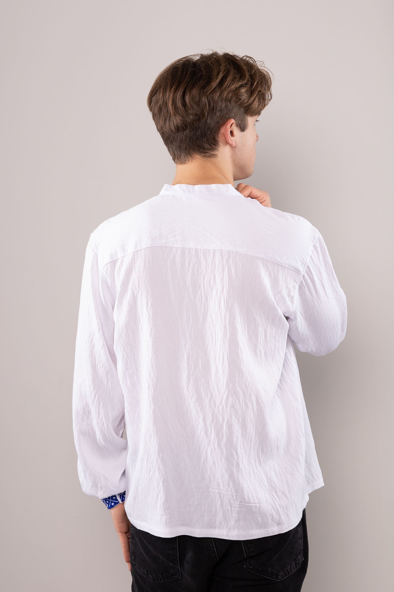 ウクライナ刺繍ヴィシヴァンカ　平行縫い　手刺繍　L-XLサイズ　メンズ - 9