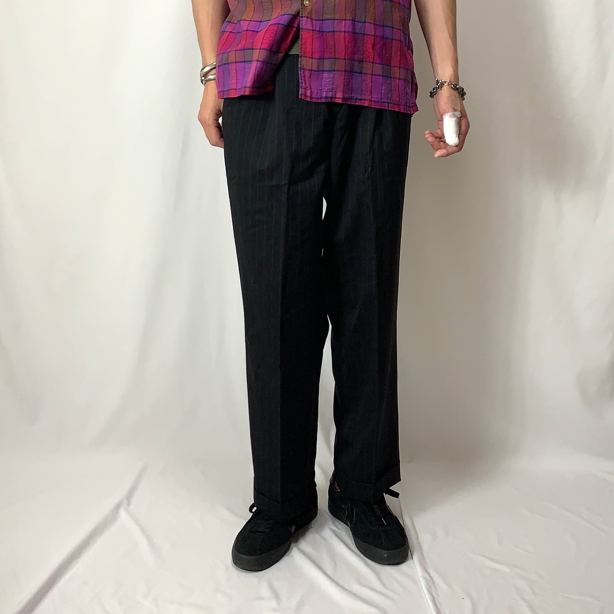 old CHAPS Ralph Lauren Summer Wool Slacks Pants Pinstripes