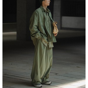 Oversized drawstring button-down shirt  0199