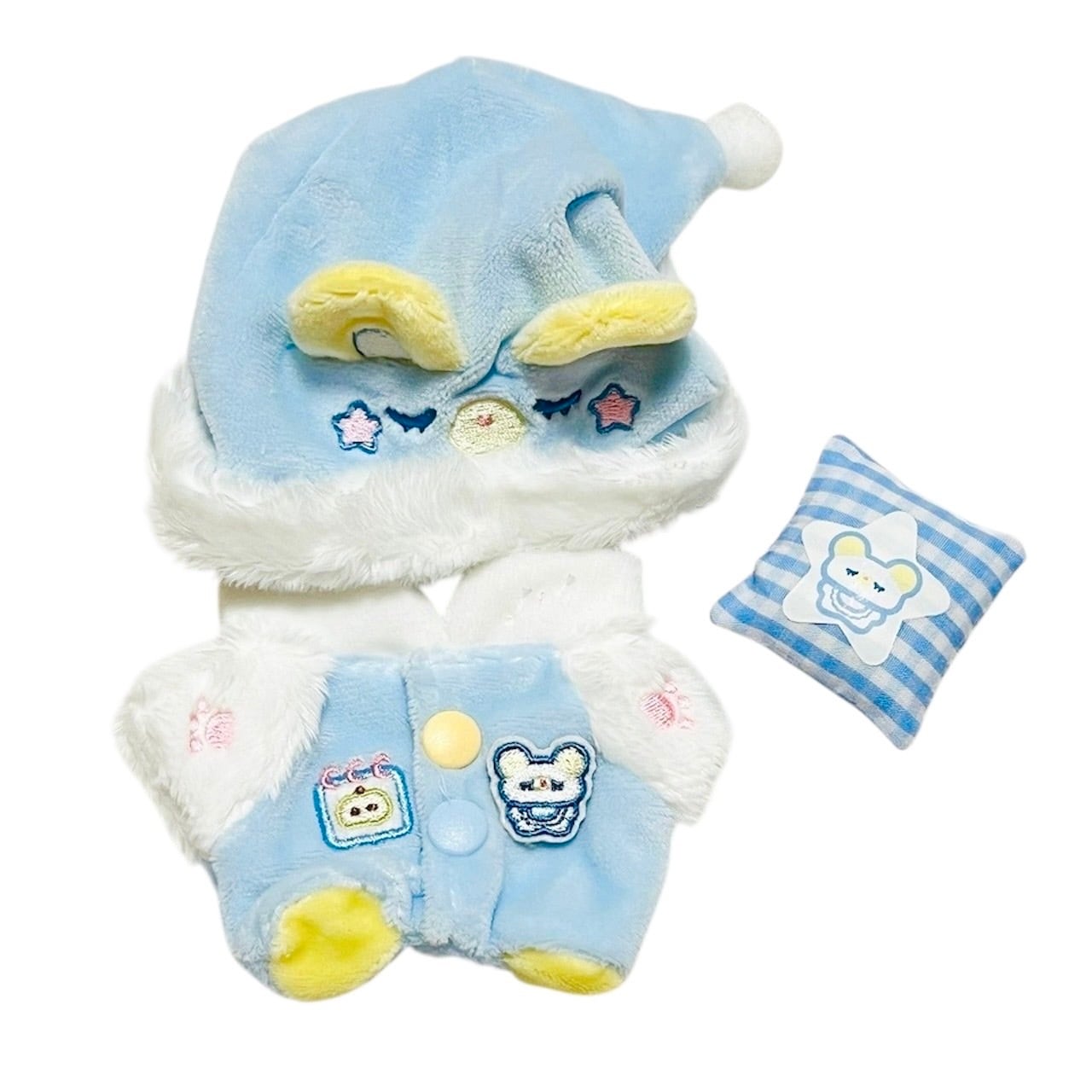 10cmぬい服】ピンク ブルー ゆめかわ ひつじ パジャマ 着ぐるみ 全身