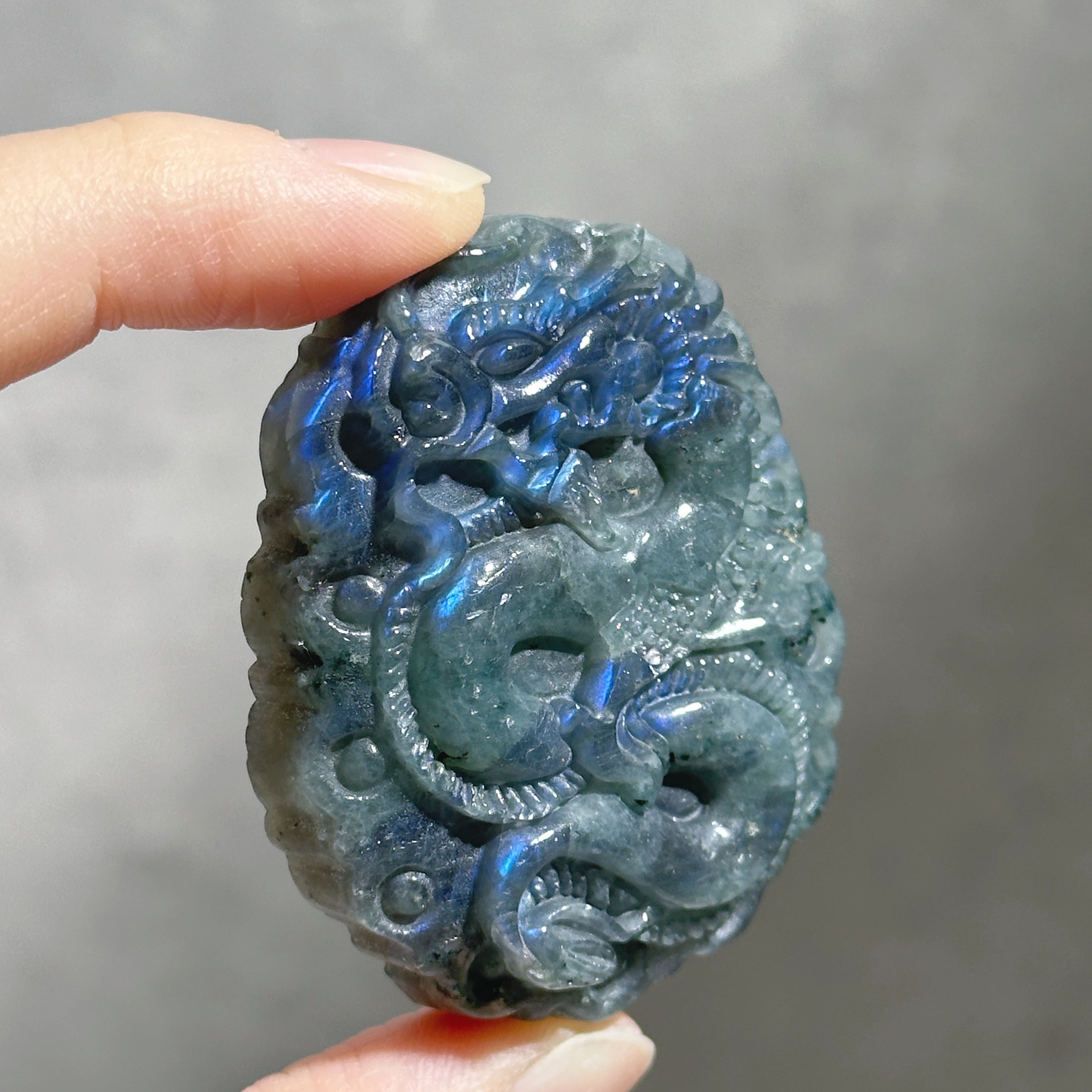 天然石ラブラドライトの龍 置物 ご購入前に在庫確認必要m.401 天然石