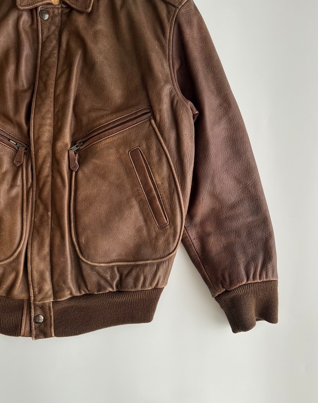 FW1991 EMPORIO ARMANI A-2 LEATHER JACKET