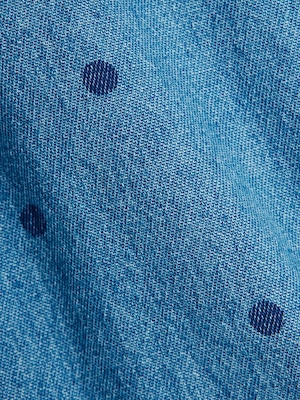 MINI RODINI/Dotted Denim Sun Hat