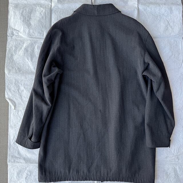 Gianni Versace ステンカラーコート ダークグレー Gianni Versace ステンカラーコート 90s ダークグレー ウール