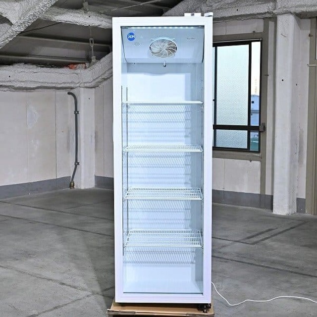★ JCM 11万「jcms-415」縦型冷蔵ショーケース 410L Low-E LED 省エネ キッチン 業務用 調理場 酒 飲料 ジェーシーエム【 中古家具/中古インテリア/USED家具ユーズド家具/リサイクル】