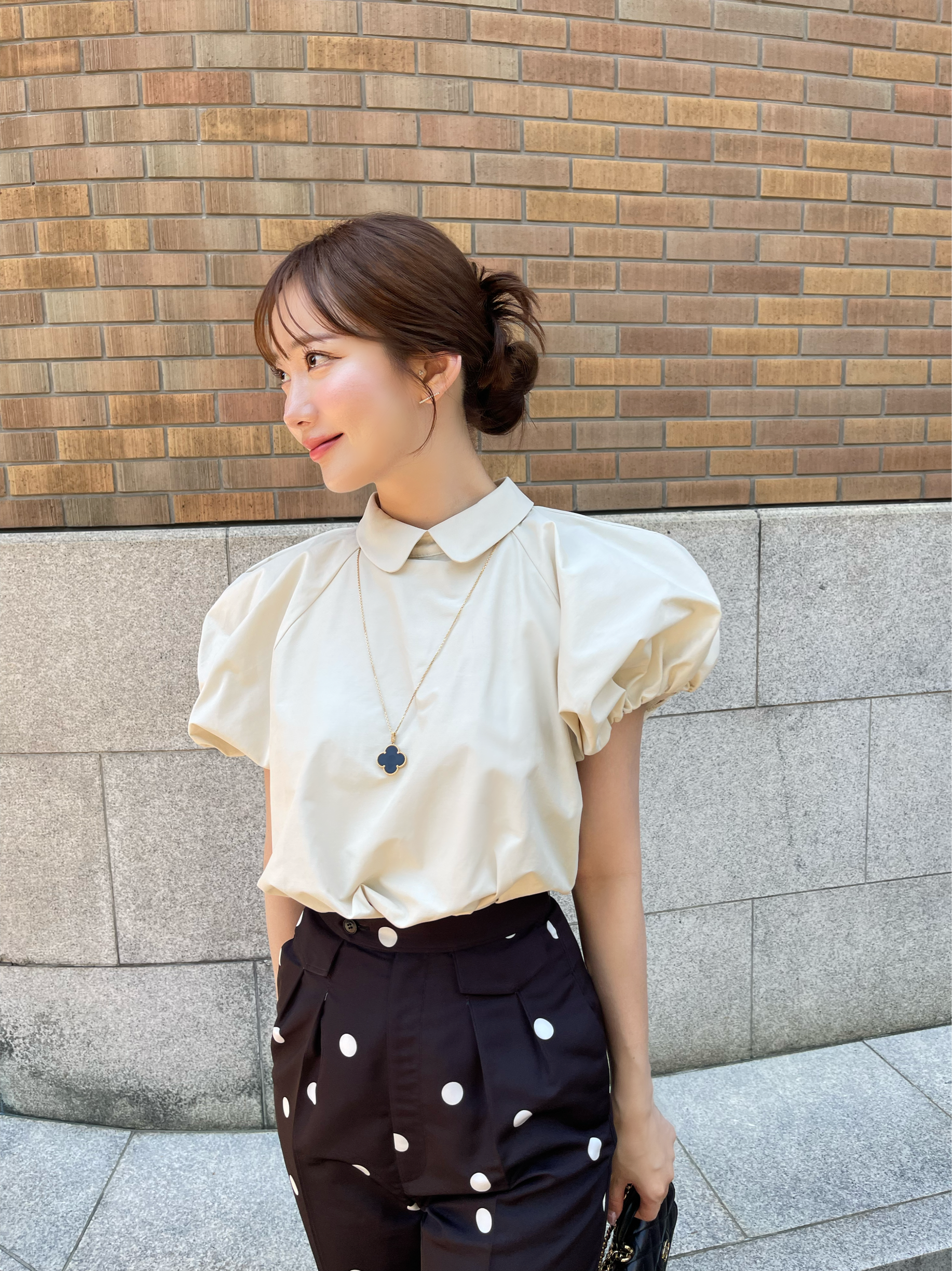 HYEONヘヨンIsabelle blouse / BLACK