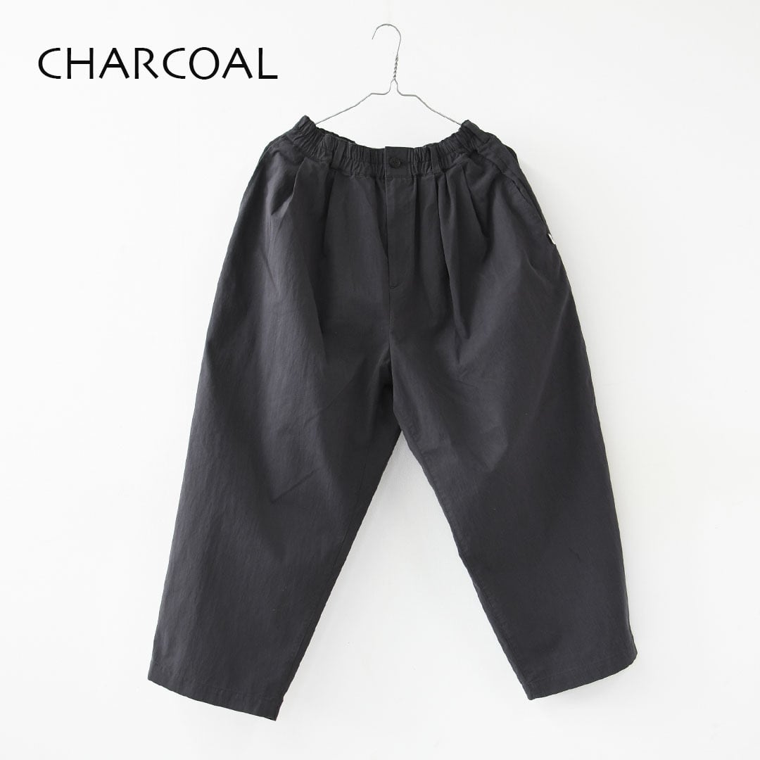 DANTON [ダントン] W C/N Twill Double Pleated Easy Pants [DT