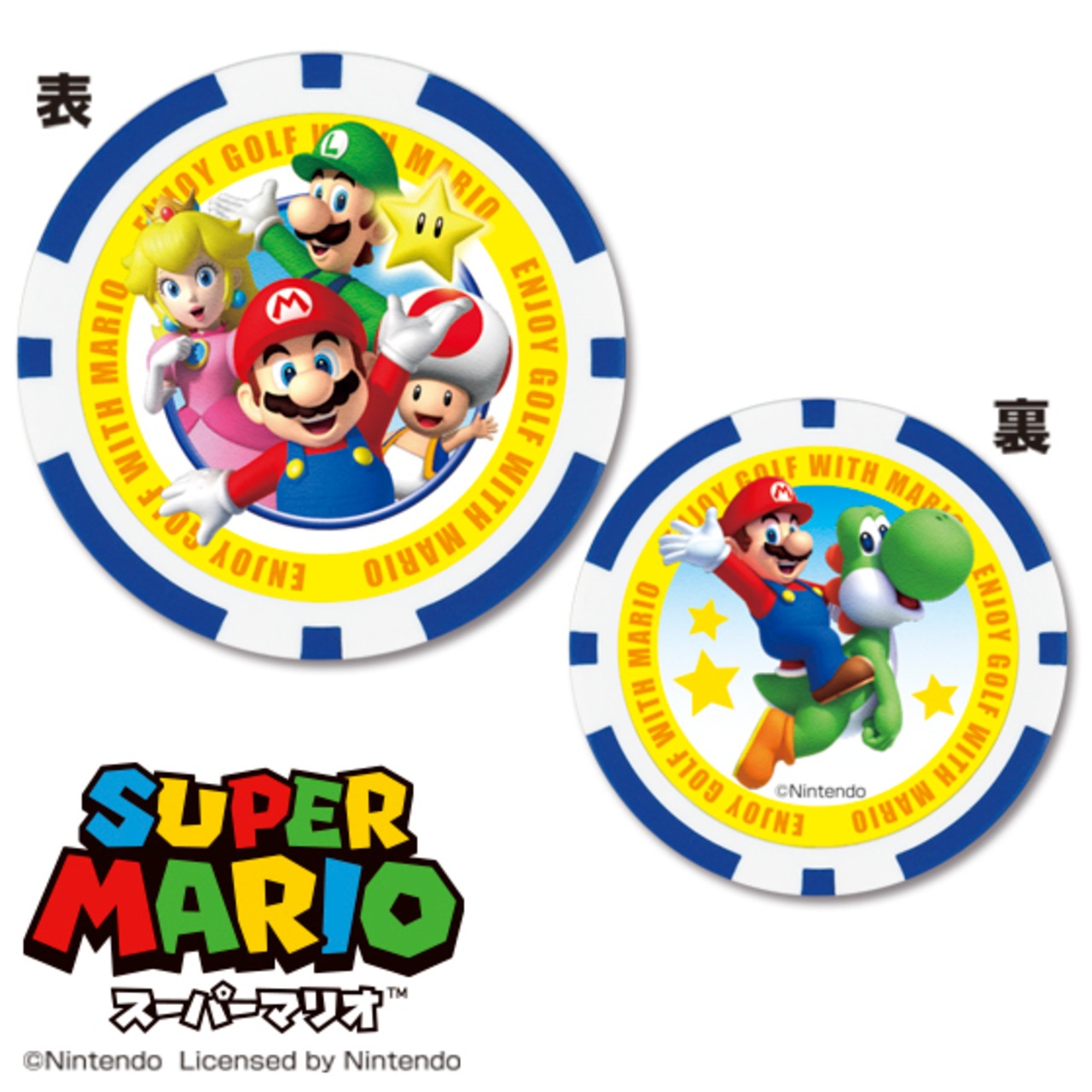 スーパーマリオ  ゴルフマーカー(チップタイプ)（オールスター）(SMMC002)