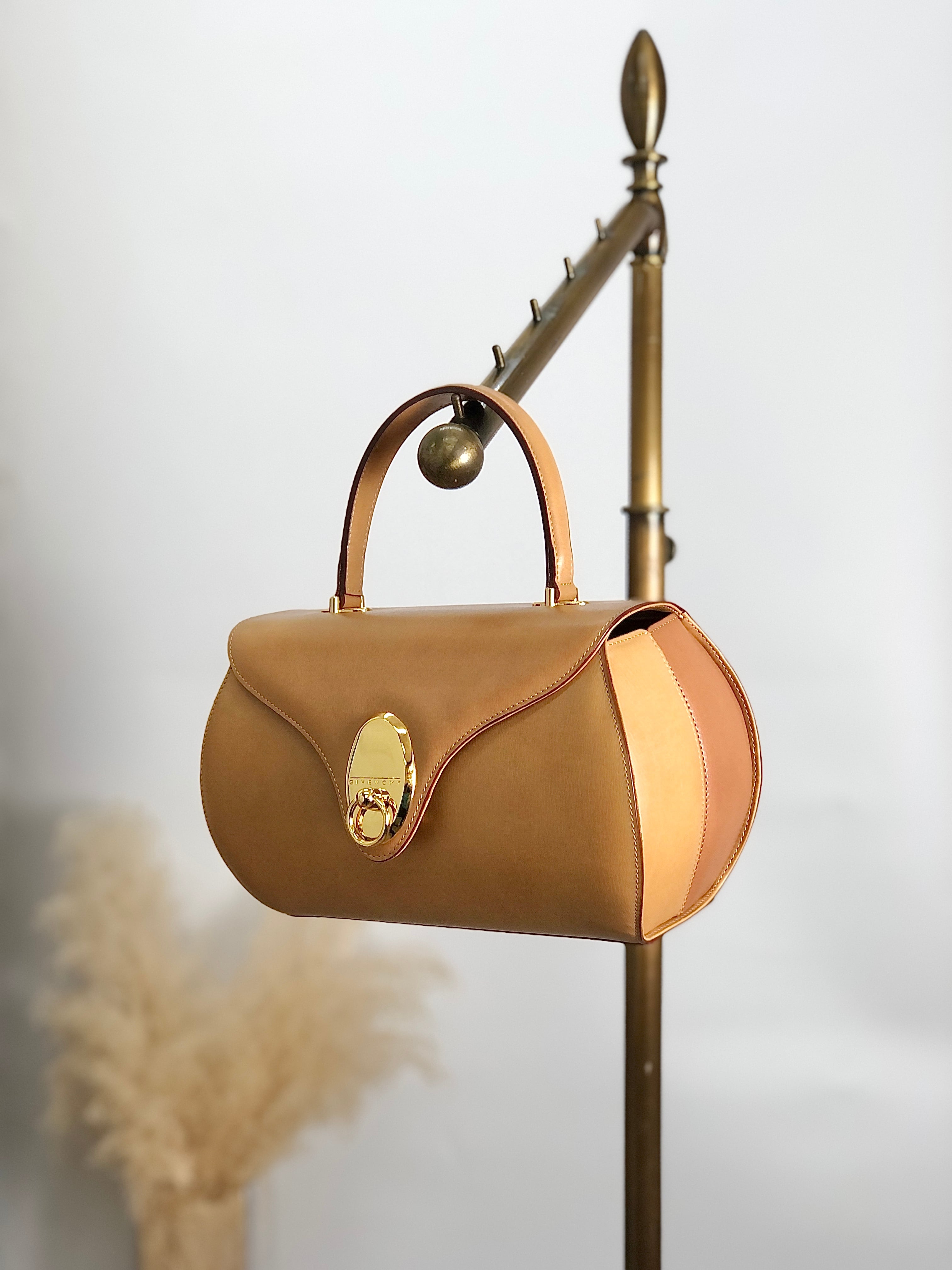 GIVENCHY ジバンシィ ハンドバッグ キャメル ツートンカラー