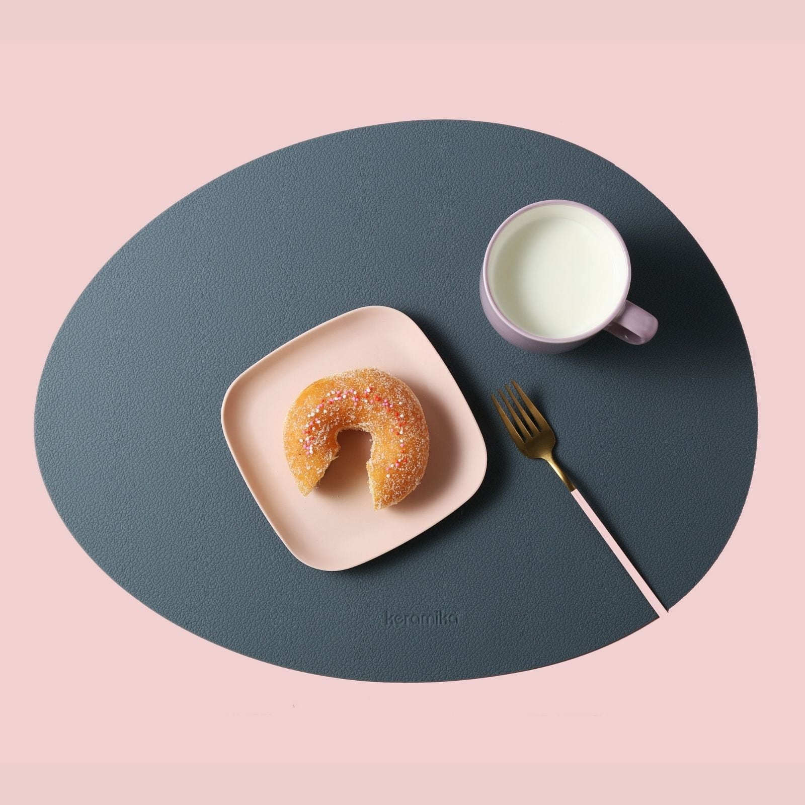 ランチョンマット-オーバル ネイビー