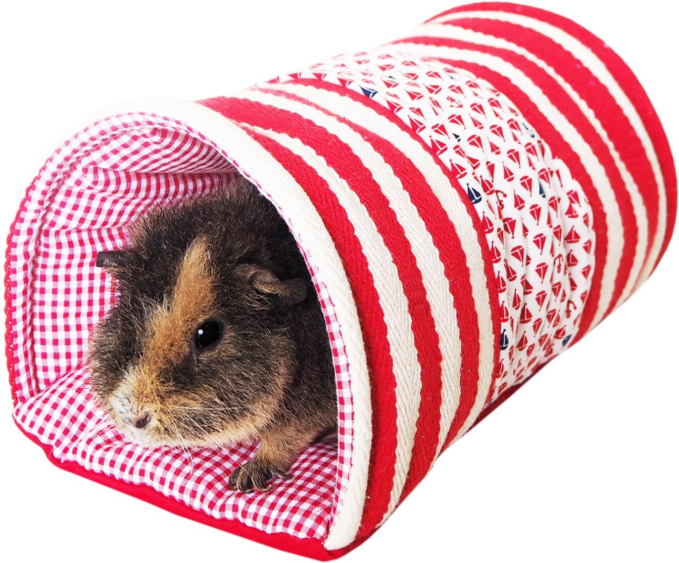 【小動物用品】みんなのトンネルマリン レッド/ブルー