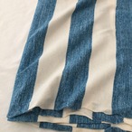 綿100%スペックボーダーニット生地-85㎝-curl tricot　2FX/5196●