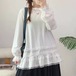 ピンタックレース使いトップス ・12486