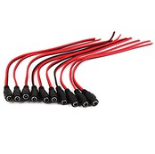 CCTV　セキュリティ用　12V　DC電源　ピグテール　メス　5.5x2.1mm　ケーブル　プラグ　ワイヤー　10個