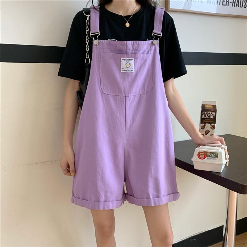 ジーンズショーツ2020夏の新しいルーズキュートな学生バージョンは薄くて年齢を減らすハイウエストオールマッチオーバーオールの女性 1号婦人14072206703