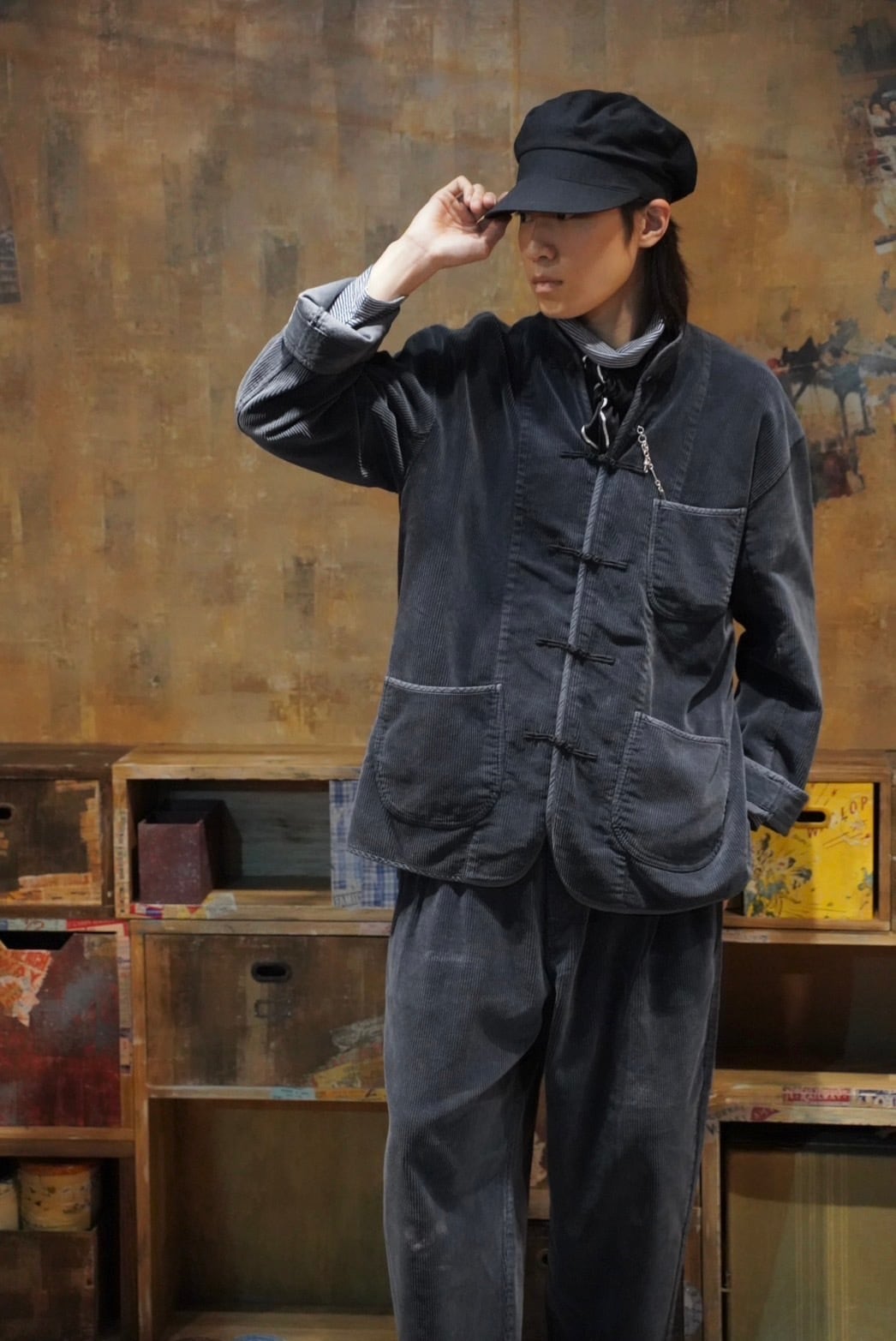 CORDUROY CHINESE JACKET WATCH CHAIN ITEM | 【OFFICIAL】PORTER 