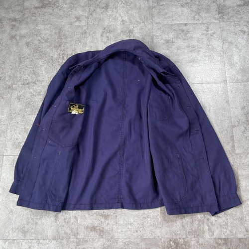 60-70s BEAU-FORT 刺繍タグ Vポケット フレンチワークジャケット 詳細写真2