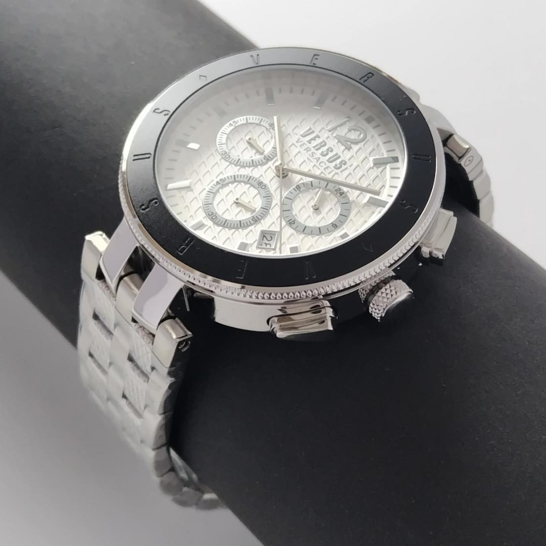 VERSUS VERSACE VSP764521 ホワイト シルバー ブラック新品高級  
