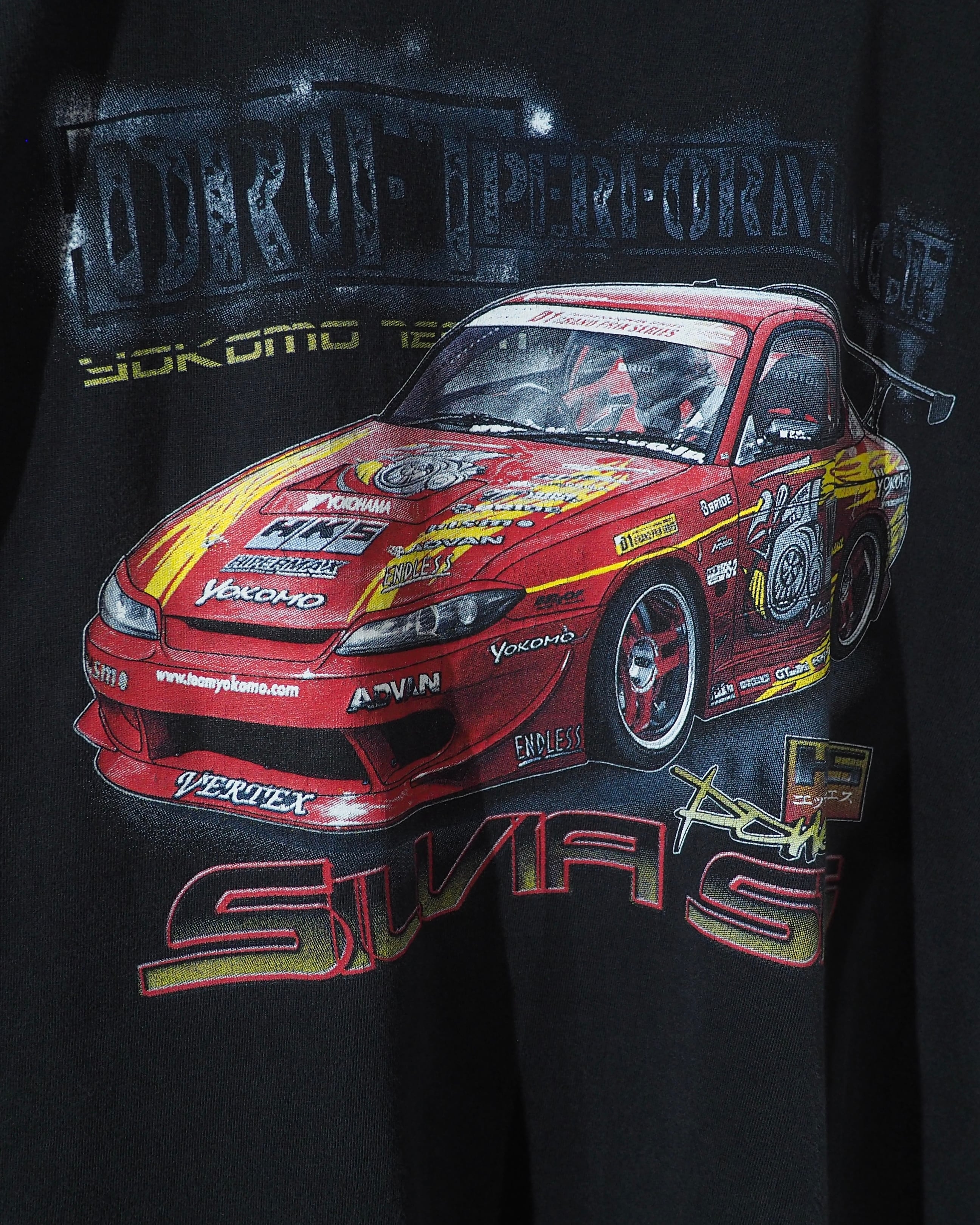 " HKS Hyper Silvla RS-2 " printed Black SS Tee