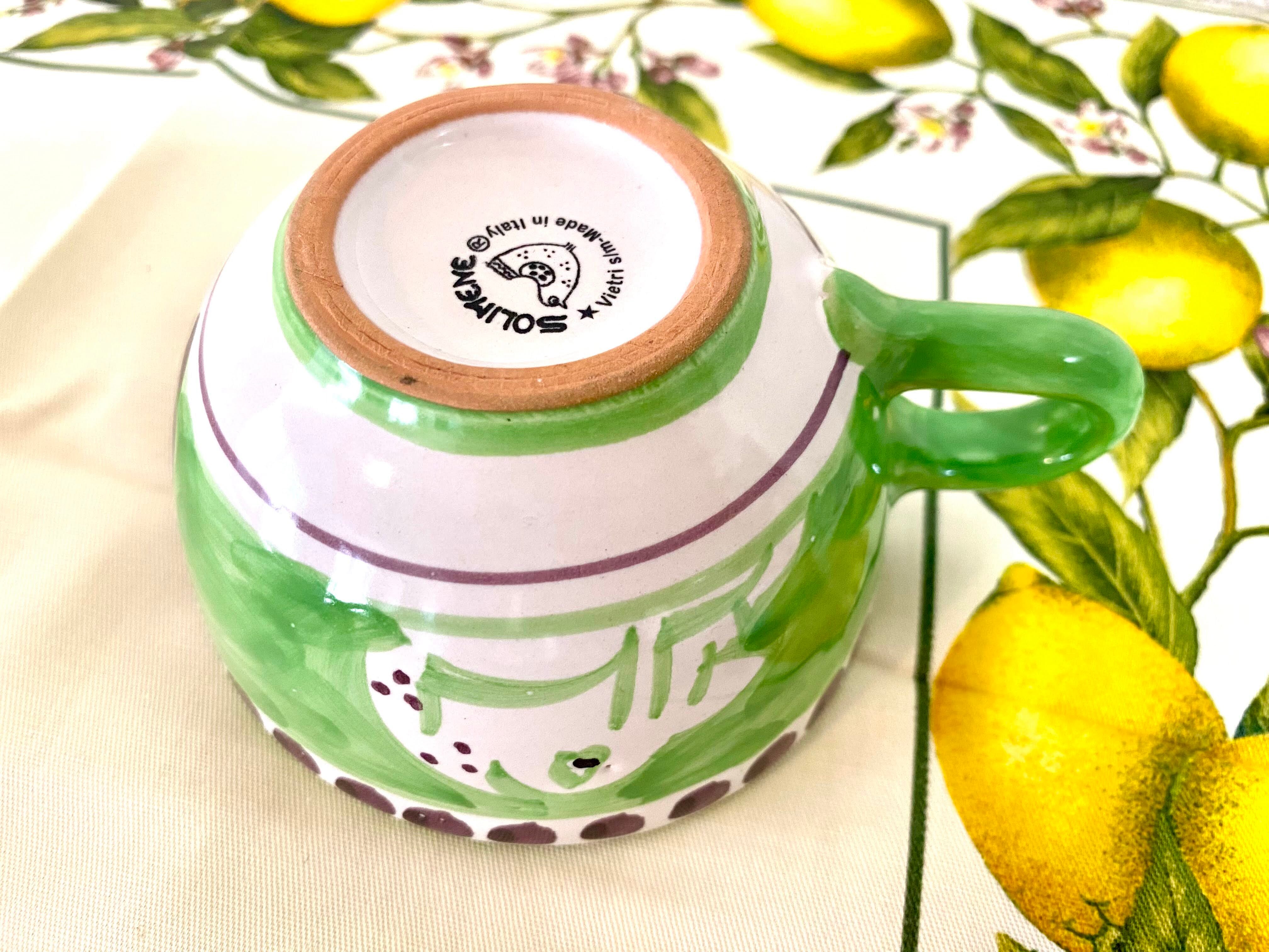 南イタリア マヨリカ焼き食器 カップ グリーン | 輸入アンティーク雑貨