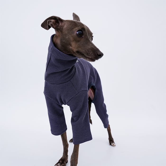 送料無料 イタリアングレーハウンド 服 イタグレ おしゃれ 犬服 ハイネック ロンパース ワッフル生地 ベーシックオールインワン ドッグウェア 春秋 Ig002op Dearkm フレンチブルドック孔明