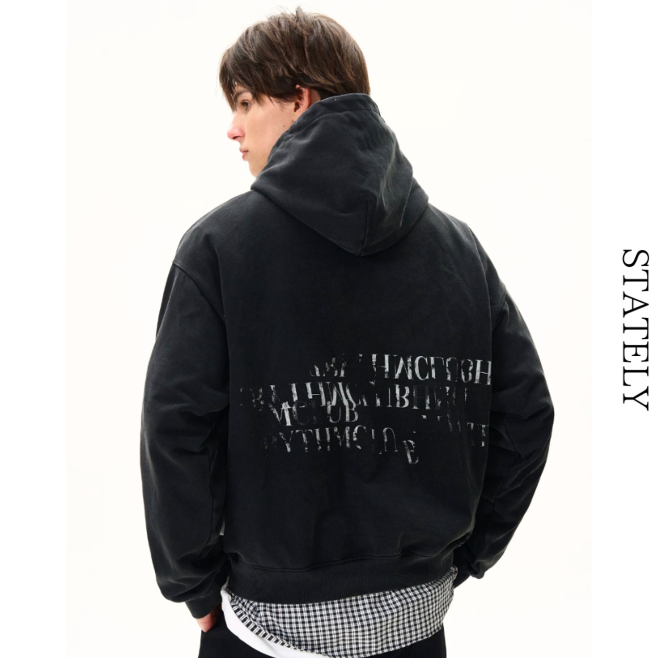 Distressed Type オーバーサイズパーカー/2color_T47・画像2