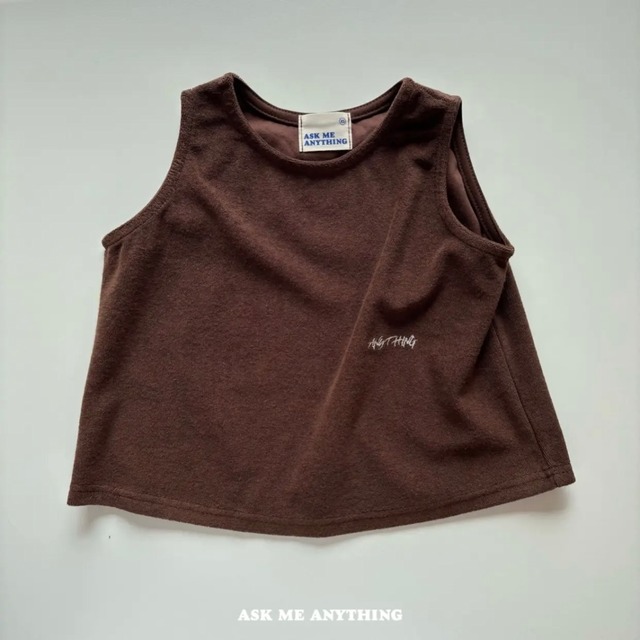 〈即納〉ask me anything  sugar terry sleeveles