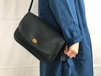 AMERICA 1990’s OLD COACH “Dark Navy Leather” Shoulder bag