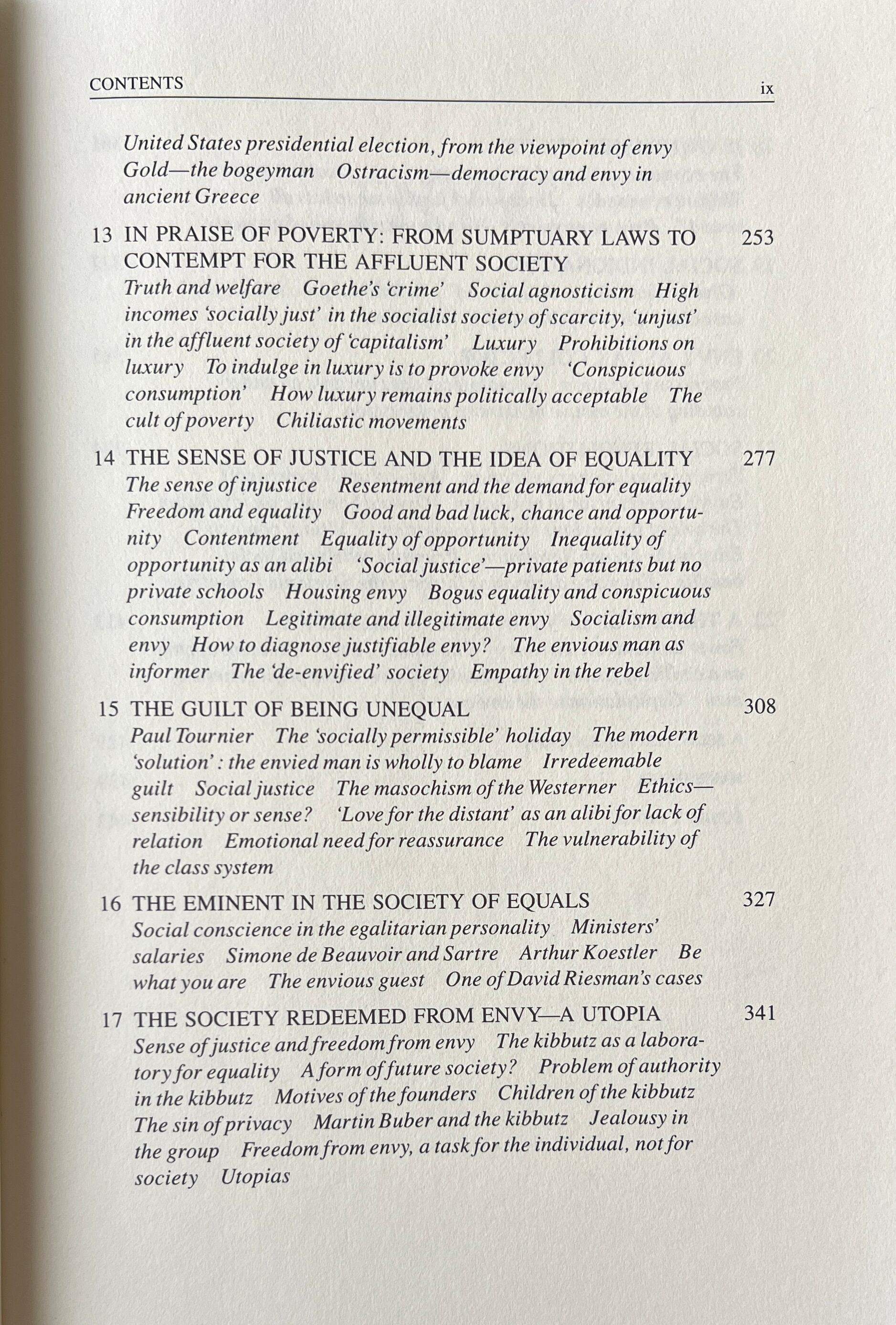 Envy: A Theory of Social Behaviour / Helmut Schoeck / Liberty Pres