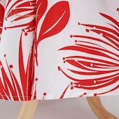 フラダンス 衣装 ワンピース ドレス uino ホワイト系 レッド系 u'ino! ハワイ製 アメリカンスリーブ ベロア ツーカラー かわいい 華やか 鮮やか 明るい 赤 白 ダンス衣装 ハワイアンダンス レディース ハワイアン アロハ フラ レッスン 練習