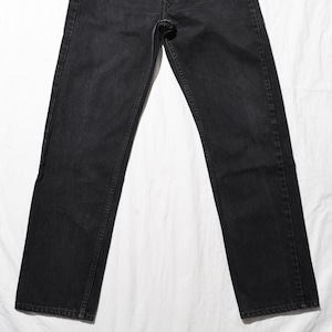 美品 32×30 Levi’s 505 USA 96年 オレンジタブ サルファーブラックデニムパンツ リーバイス