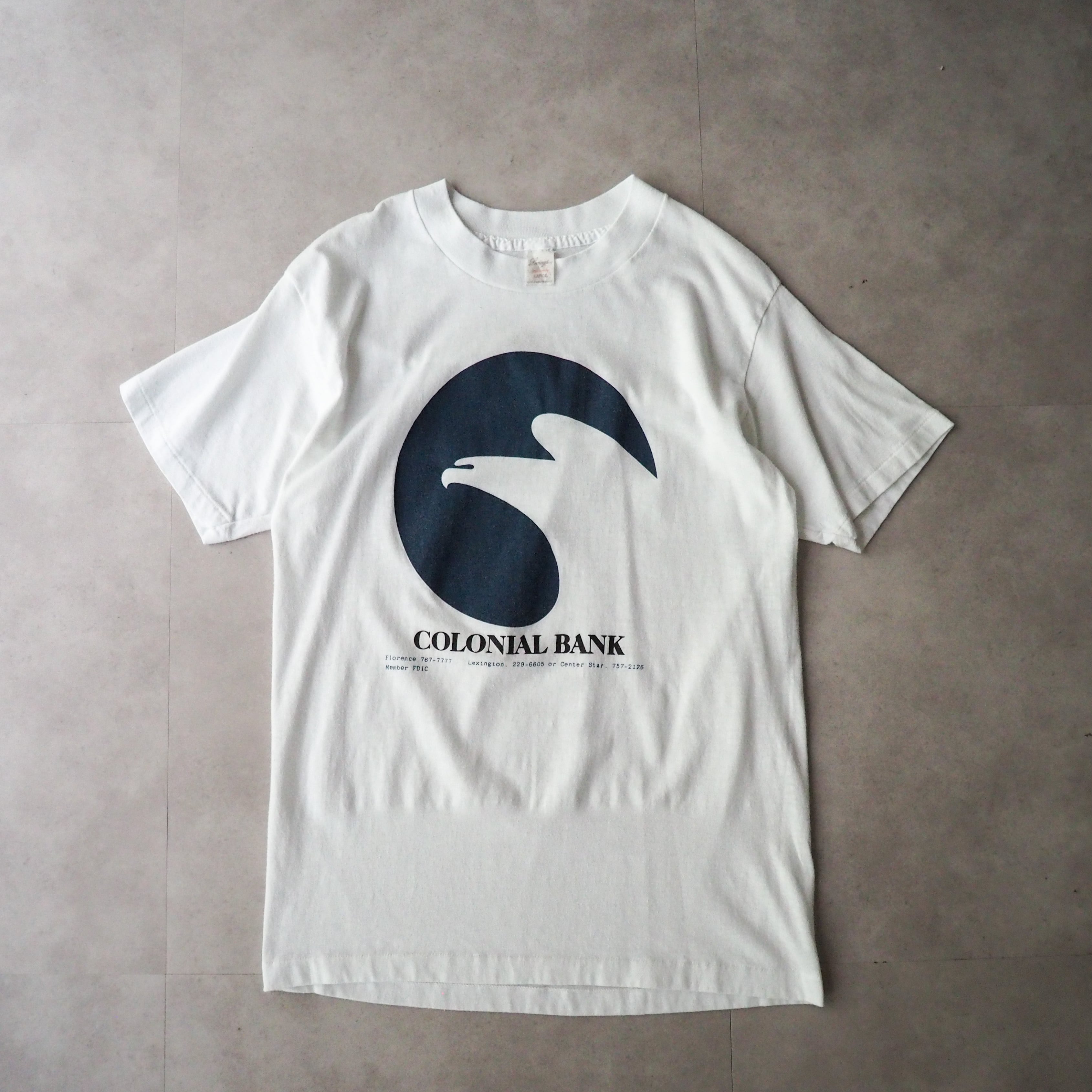 80s “Colonial Bank” tee made in USA コロニアル銀行 リーマン