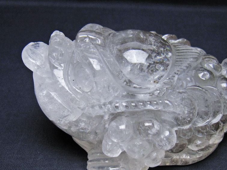水晶 手彫り-卓上置物-キンセン-金蟾 一点物 154-79 | 天然石