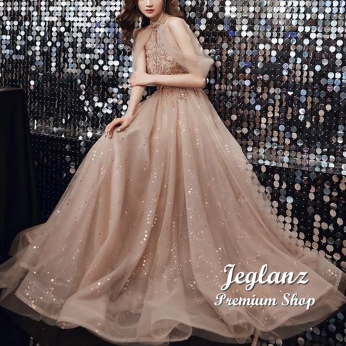 2色 パーティドレス オープンスリーブ 光沢感 ロング/イブニング ♪(O0423)ζ