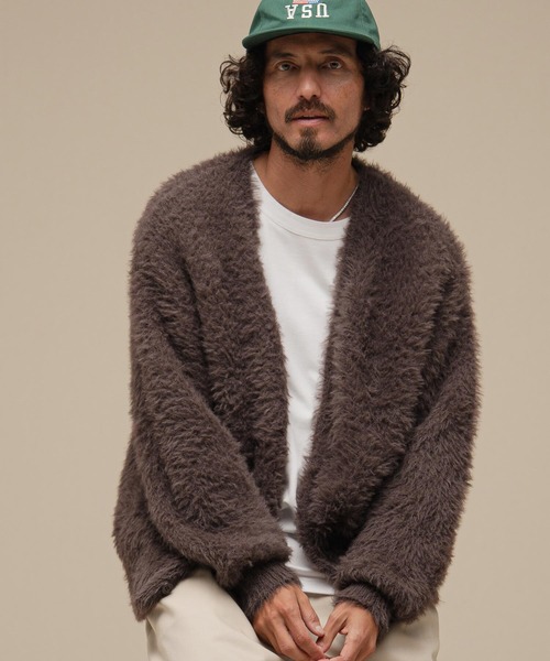 THEOREM Wild Shaggy Cardigan (BRN) TRM-2621003