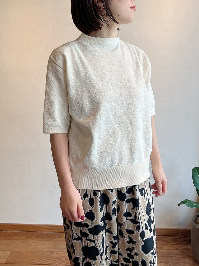 unfil / ストレッチオーガニックコットンボトルネック P/O　