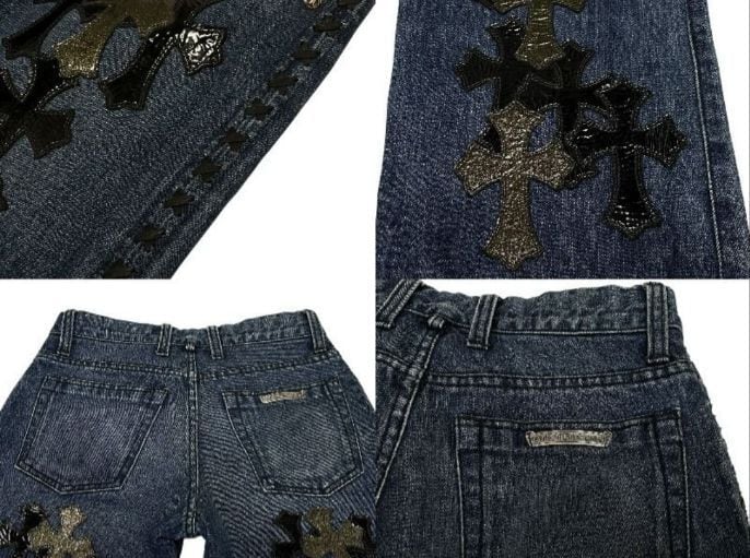 CHROME HEARTS クロムハーツ デニムパンツ カスタムオーダー クロス