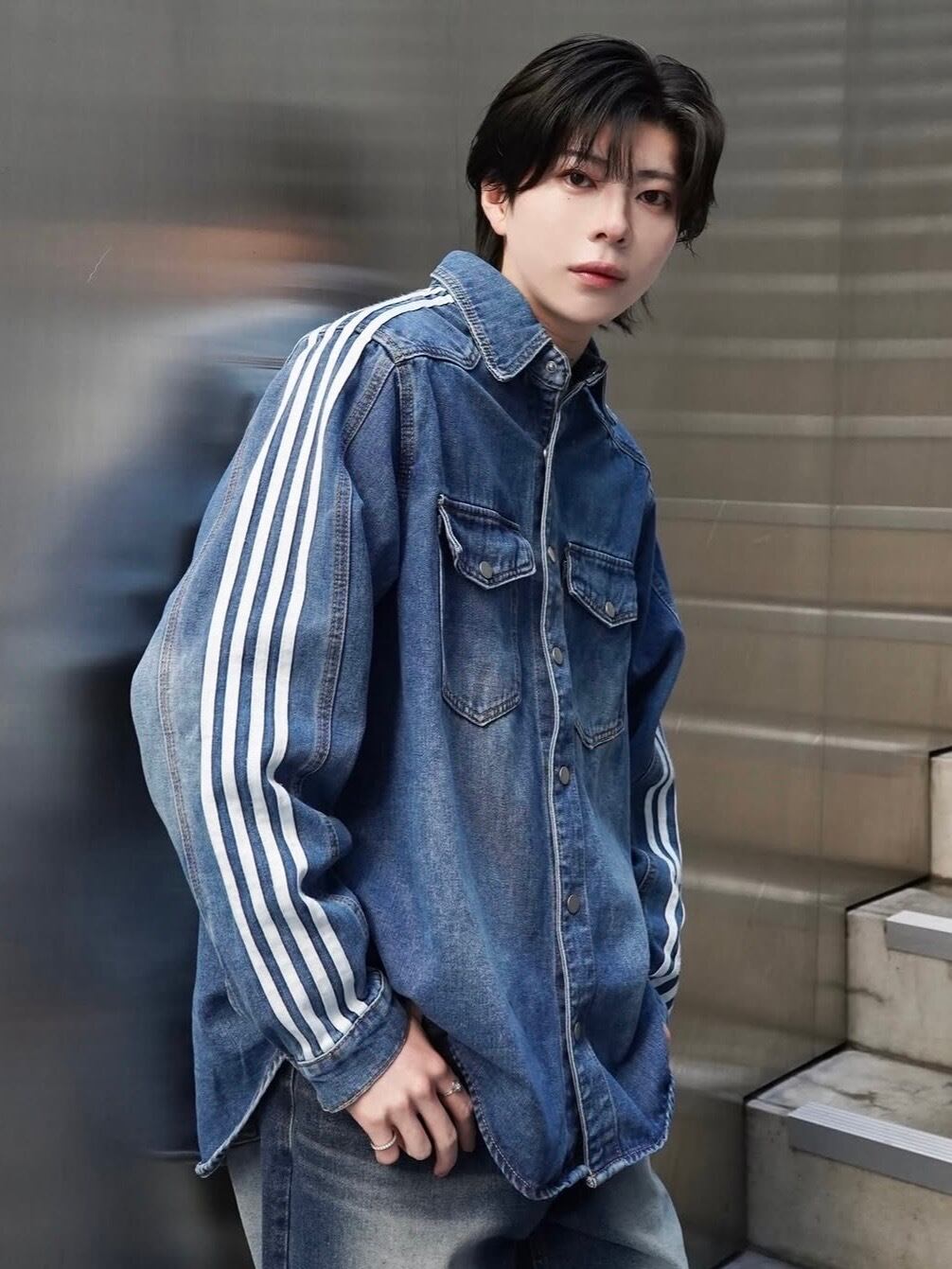 ALUDE SELECT】4line big denim jacket（2color） | 【ALUDE】韓国