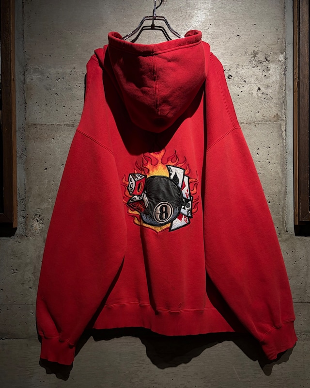 【Caka】"JNCO" Iconic Motif Embroidery Vintage Pullover Hoodie